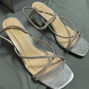 X2B Silver Low Heels Size 6.5